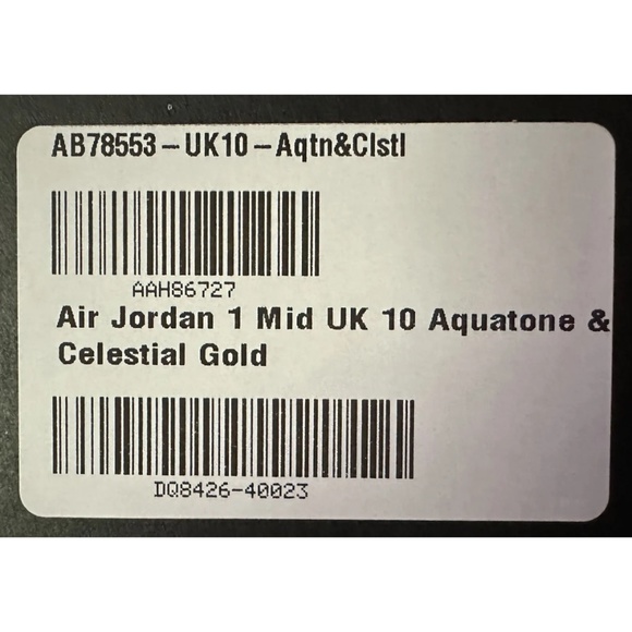 Nike Air Jordan 1 Mid Aquatone Blue Gold AJ1 Casual Basketball Men's 11 US NIB - Picture 9 of 10